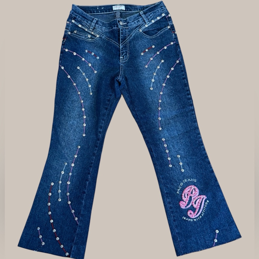 90’s Women’s Paco Jeans With Embroidery